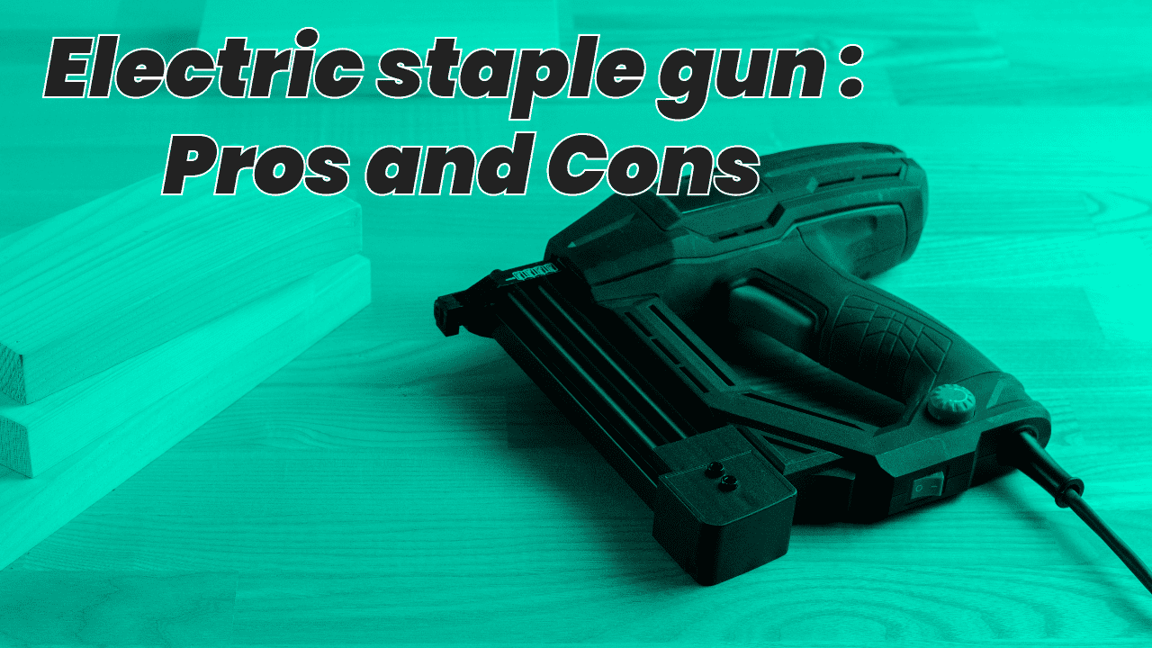 Image on electric staple gun on work bench